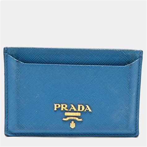 prada blue card holder|prada kartenetui.